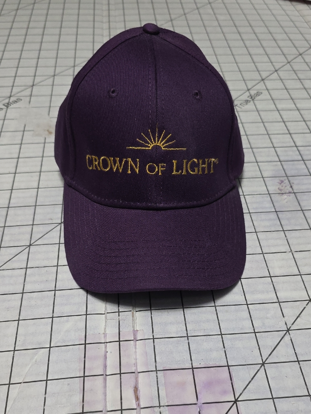Crown Of Light Logo On Purple Embroidered Baseball Cap, NWOT,  Hat #1